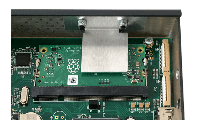 Industrial IoT Raspberry Pi Carrier Board ENC1 Enclosure Heatsink View